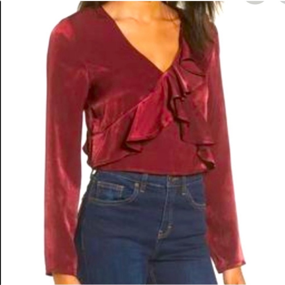 JOA Ruffle Crop Blouse